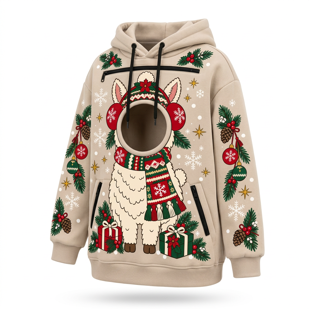 Sudadera canguro navideña Kanguri para llevar a tu perro